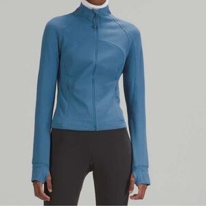 Soft Denim Blue Nulu Cropped Define Jacket